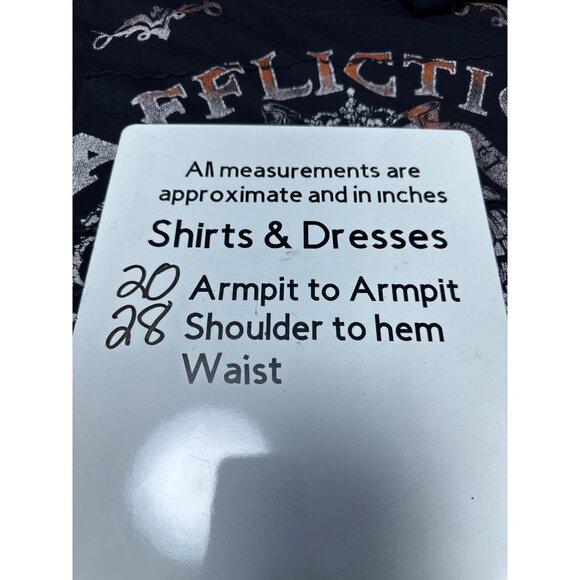 Affliction Men's Short Sleeve Distressed Black Shirt Size L - Picture 9 of 9